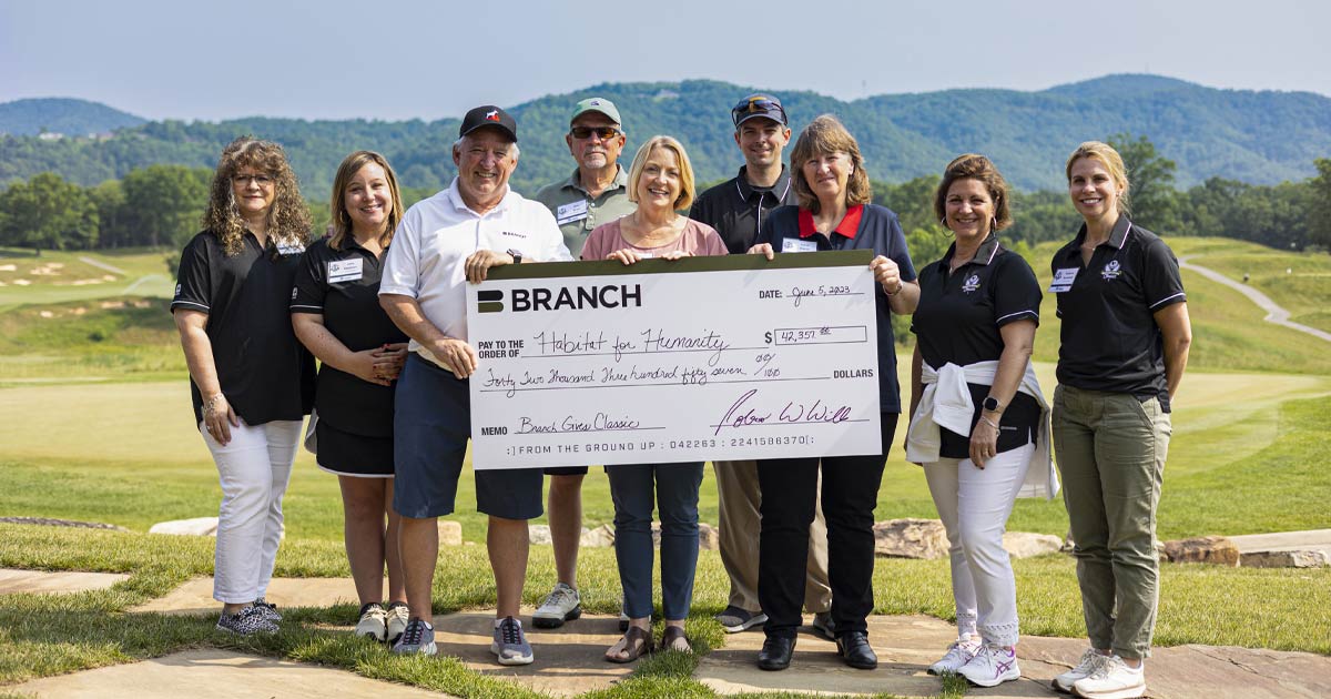 Branch Golf Tournament Donates over $40k to Benefit Habitat for Humanity